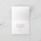 テラコッタモダンラインアートフローラエレガントな結婚式 サンキューカード (内部)