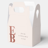 テラコッタモダンラージイニシャル結婚ズカスタム フェイバーボックス (オープン)