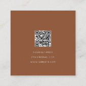 テラコッタモダンーシンプルミニマルQRコード スクエア名刺 (裏面)