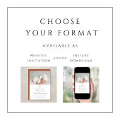 テラコッタモダン宗教十字写真バプテスマ 招待状