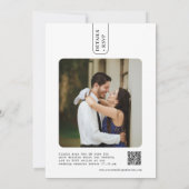 テラコッタモダン幾何学的ボホアーチQRコード秋 招待状 (裏面)