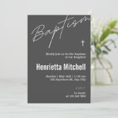 テラコッタモダン書道バプテスマ 招待状 (スタンド正面)