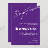 テラコッタモダン書道バプテスマ 招待状 (正面/裏面)