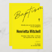 テラコッタモダン書道バプテスマ 招待状 (正面/裏面)