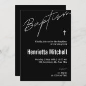 テラコッタモダン書道バプテスマ 招待状 (正面/裏面)