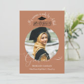 テラコッタモダン書道ムスリム卒業 招待状 (スタンド正面)