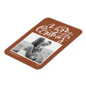 テラコッタモダン書道写真クリスマス マグネット (左側)