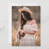 テラコッタモダン書道写真卒業 招待状 (正面)