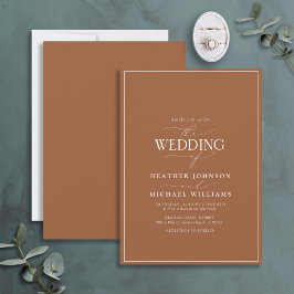 テラコッタモダン書道結婚式招待状 招待状