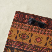 テラコッタモダン民族部族の装飾模様 ビーチタオル (インサイチュ)