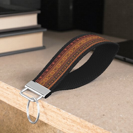 テラコッタモダン民族部族の装飾模様 リストバンドキーホルダー