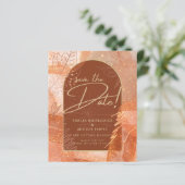 テラコッタモダン秋の結婚式日付の保存 (スタンド正面)