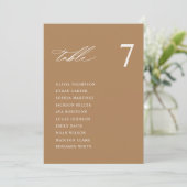 テラコッタモダン結婚の座席表カード 招待状 (スタンド正面)
