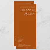 テラコッタモダン結婚式 プログラム (正面/裏面)