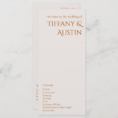 テラコッタモダン結婚式 プログラム (正面/裏面)