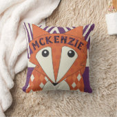 テラコッタモノグラムスタイルキツネ枕 クッション (ブランケット)