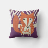 テラコッタモノグラムスタイルキツネ枕 クッション (裏面)