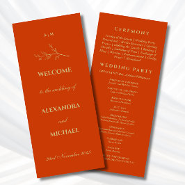 テラコッタモノグラムボタニカルミニマリスト結婚ズ プログラム