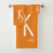テラコッタモノグラム名 バスタオルセット (インサイチュ)