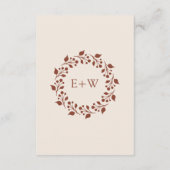 テラコッタモノグラム結婚の詳細エンクロージャカード エンクロージャーカード (裏面)