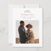 テラコッタモノグラム結婚ズサンキューカード サンキューカード (正面)