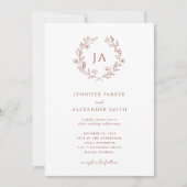 テラコッタモノグラム結婚ズ 招待状 (正面)