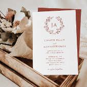 テラコッタモノグラム結婚ズ 招待状