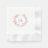 テラコッタモノグラム結婚ズ 縁ありカクテルナプキン (正面)