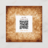 テラコッタユニーク抽象芸術QRコードSNS スクエア名刺 (正面)