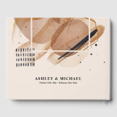 テラコッタユニーク褐色銅グリッター結婚ズ ゲストブック (裏面)