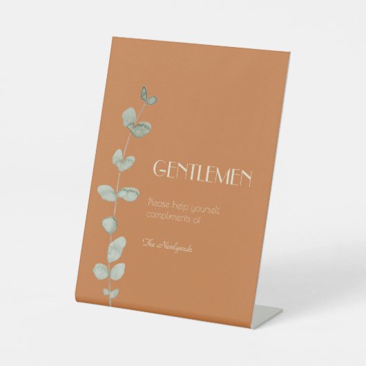 テラコッタユーカリプトゥスデコモンズバスルーム 台座サイン (正面)