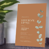 テラコッタユーカリプトゥスデコリハーサルディナー 招待状