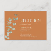 テラコッタユーカリプトゥスデコ披露宴詳細 エンクロージャーカード (正面)