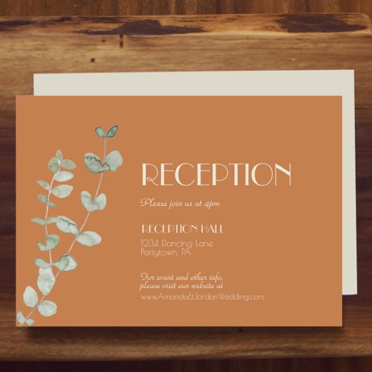 テラコッタユーカリプトゥスデコ披露宴詳細 エンクロージャーカード