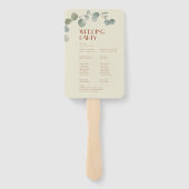 テラコッタユーカリプトゥスデコ結婚式 プログラム ハンドファン (裏面)