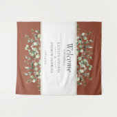 テラコッタユーカリ結婚の歓迎 タペストリー (正面(横))