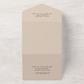 テラコッタユーカリ結婚グリーンリーエレガントズ オールインワン招待状 (外側)