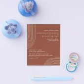 テラコッタラインアートジオメトリックボホバジェット チラシ (シングル)