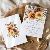 テラコッタラストオレンジボホエレガントな結婚式 招待状