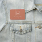 テラコッタラストカスタムプロモーションビジネスロゴ 名札 (インサイチュ)