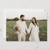 テラコッタラストフォト婚約パーティ招待状 招待状 (裏面)