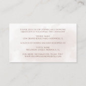 テラコッタラストフラワーズボホ秋の結婚式詳細 エンクロージャーカード (裏面)