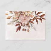 テラコッタラストフラワーズボホ秋ハネムーンファンド エンクロージャーカード (裏面)