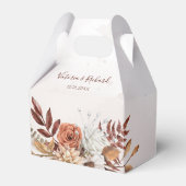 テラコッタラストフラワーズボホ秋結婚葉 フェイバーボックス (正面サイド)