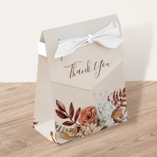 テラコッタラストフラワーズボホ秋結婚葉 フェイバーボックス