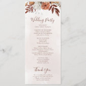 テラコッタラストフラワーズボホ秋結婚葉 プログラム (裏面)