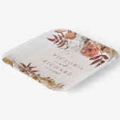 テラコッタラストフラワーズボホ秋結婚葉 ペーパープレート (傾斜あり)