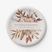 テラコッタラストフラワーズボホ秋葉 ペーパープレート (正面)