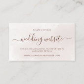 テラコッタラストフローラボホ秋の結婚式サイト エンクロージャーカード (正面)