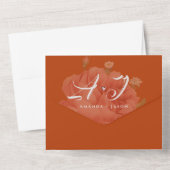 テラコッタラストフローラモノグラかわいらしム結婚ズ オールインワン招待状 (裏面)